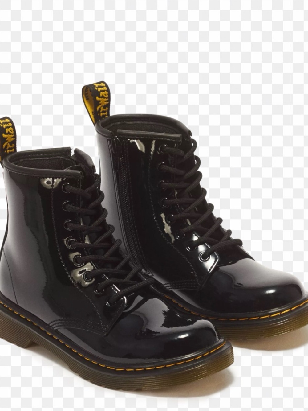 Dr marten JUNIOR 1460 PATENT LEATHER LACE UP BOOTS kids 12
